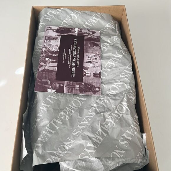 Johnston & Murphy Stockton Black Leather Cap Toe Lace Up Size 11 - Picture 12 of 13